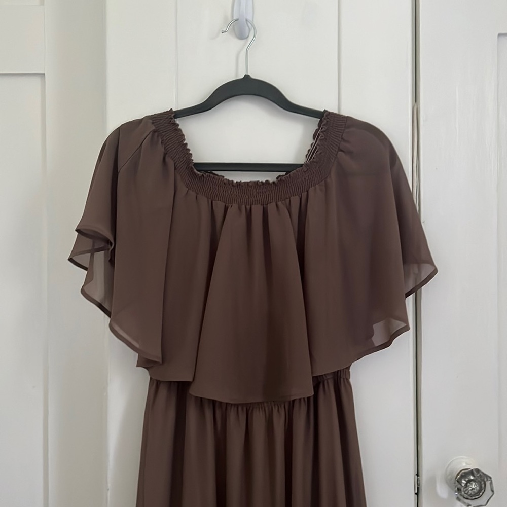 Floor length bridesmaid dress